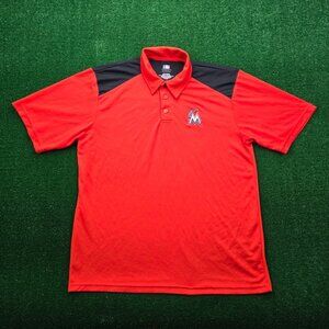 Miami Marlins Polo Shirt Mens XL Orange‎ Short Sleeve MLB Baseball Sports